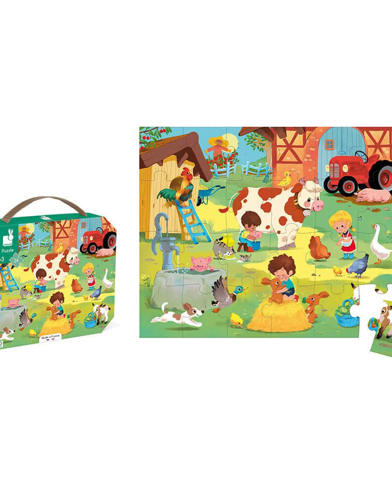 Casse - tête - Journée à la ferme (24 pcs) - Casse - têtes - Boutique LeoLudo - Janod