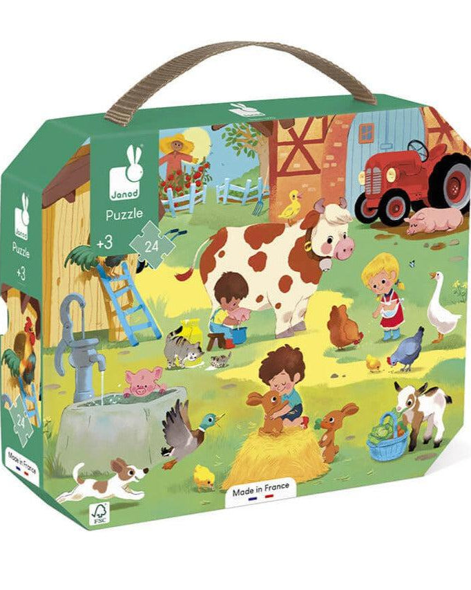 Casse - tête - Journée à la ferme (24 pcs) - Casse - têtes - Boutique LeoLudo - Janod