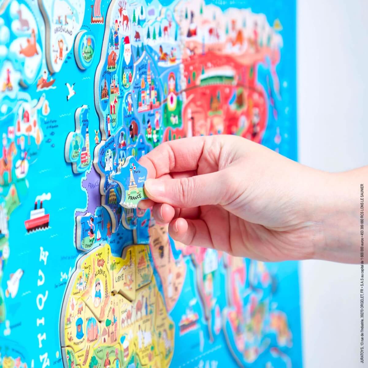 Casse - tête magnétique - Carte du Monde (92 mcx) - Casse - têtes - Boutique LeoLudo - Janod