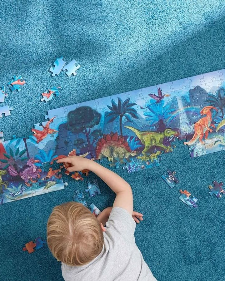 Casse - tête phosphorescent - Dinosaures (200 pcs) - Casse - têtes - Boutique LeoLudo - Hape