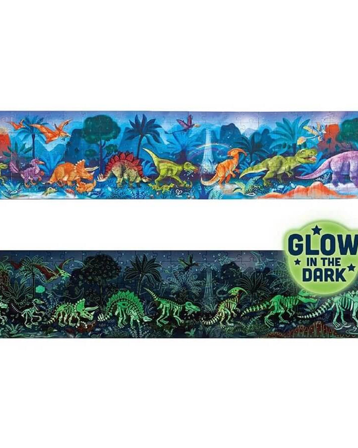 Casse - tête phosphorescent - Dinosaures (200 pcs) - Casse - têtes - Boutique LeoLudo - Hape