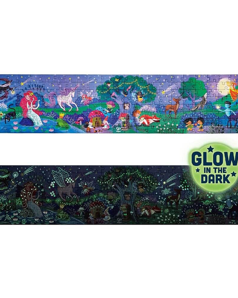 Casse - tête phosphorescent - Forêt magique (200 pcs) - Casse - têtes - Boutique LeoLudo - Hape
