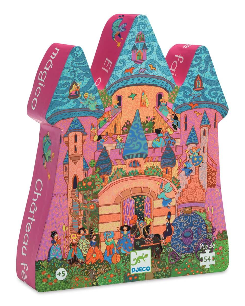 Casse - tête silhouette - Château féérique (54 pcs) - Casse - têtes - Boutique LeoLudo - Djeco
