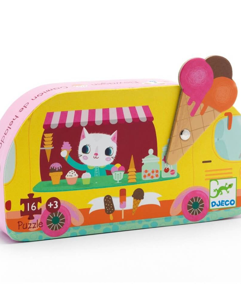 Casse - tête silhouette - Le camion de crème glacée (16 pcs) - Casse - têtes - Boutique LeoLudo - Djeco