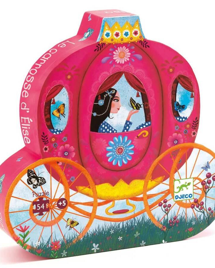 Casse - tête silhouette - Le carrosse d'Élise (54 pcs) - Casse - têtes - Boutique LeoLudo - Djeco