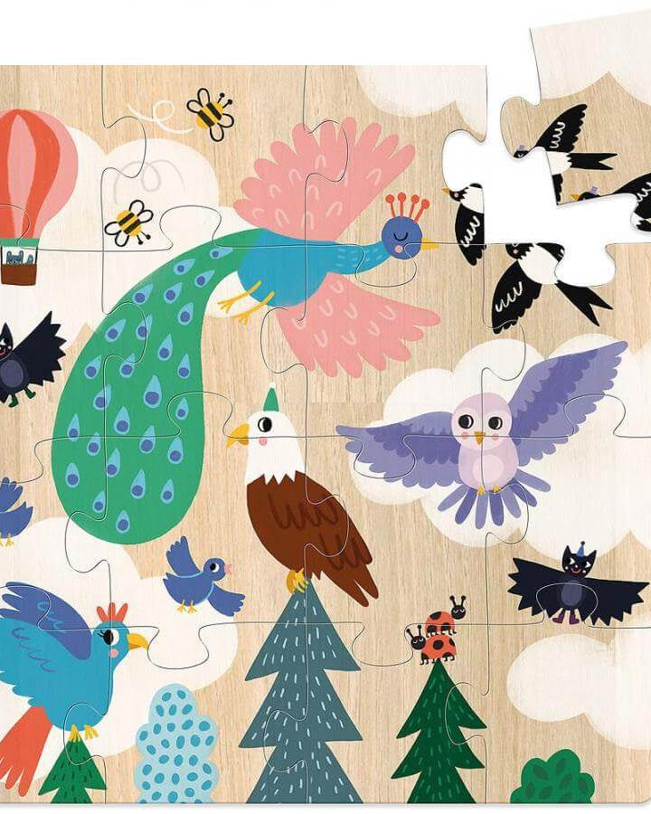 Casse - têtes en bois - Terre, mer, ciel (3 x 16 pcs) - Casse - têtes - Boutique LeoLudo - Vilac