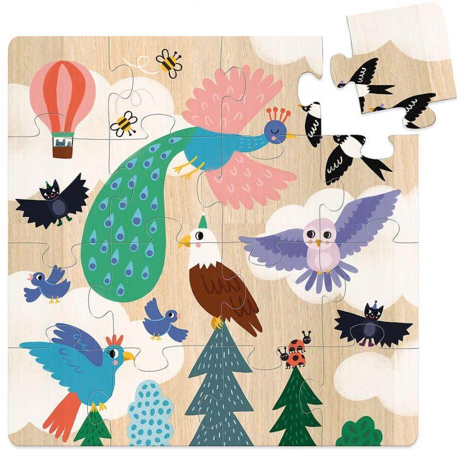 Casse - têtes en bois - Terre, mer, ciel (3 x 16 pcs) - Casse - têtes - Boutique LeoLudo - Vilac