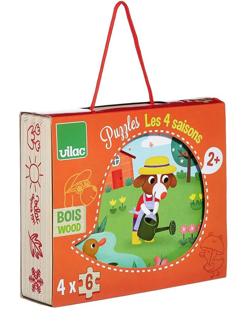 Casse - têtes évolutifs en bois - Les 4 saisons (4 x 6 mcx) - Casse - têtes - Boutique LeoLudo - Vilac