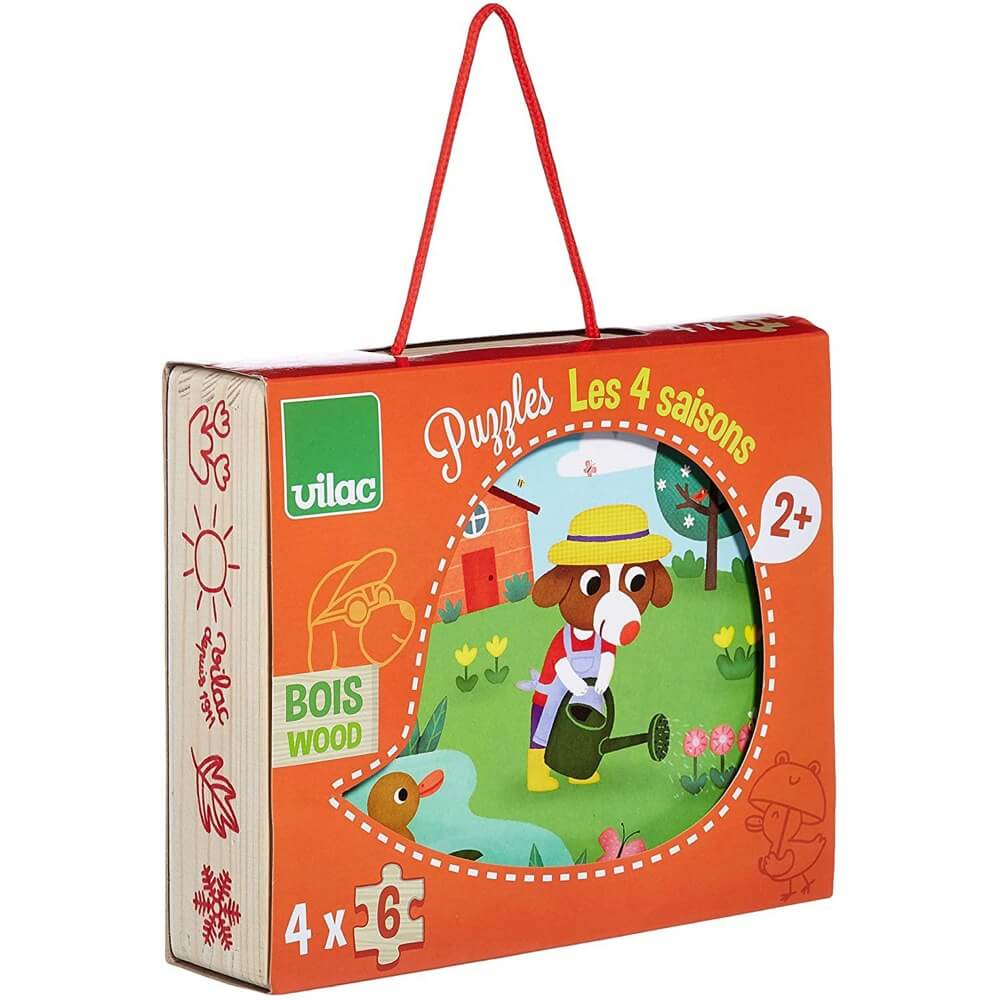 Casse - têtes évolutifs en bois - Les 4 saisons (4 x 6 mcx) - Casse - têtes - Boutique LeoLudo - Vilac