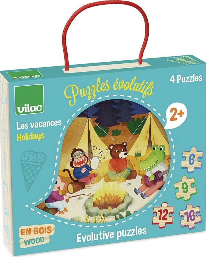 Casse - têtes évolutifs en bois - Les vacances - Casse - têtes - Boutique LeoLudo - Vilac