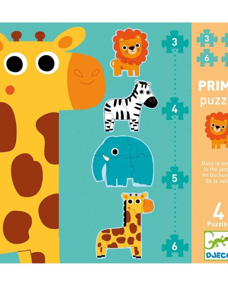 Casse - têtes Primo - Dans la jungle (3 à 6 pcs) - Casse - têtes - Boutique LeoLudo - Djeco