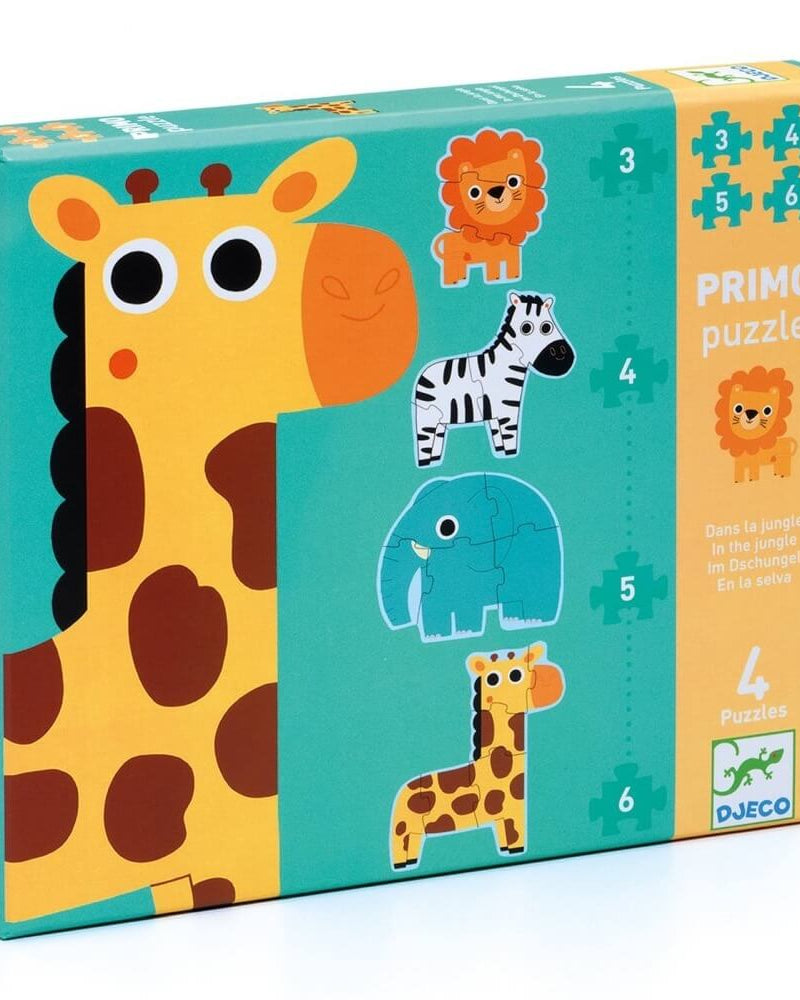 Casse - têtes Primo - Dans la jungle (3 à 6 pcs) - Casse - têtes - Boutique LeoLudo - Djeco