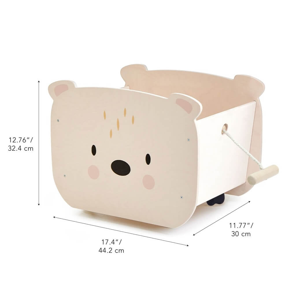 Chariot coffre Ours à tirer - Meubles - Boutique LeoLudo - Tender Leaf Toys