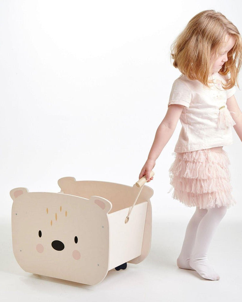 Chariot coffre Ours à tirer - Meubles - Boutique LeoLudo - Tender Leaf Toys