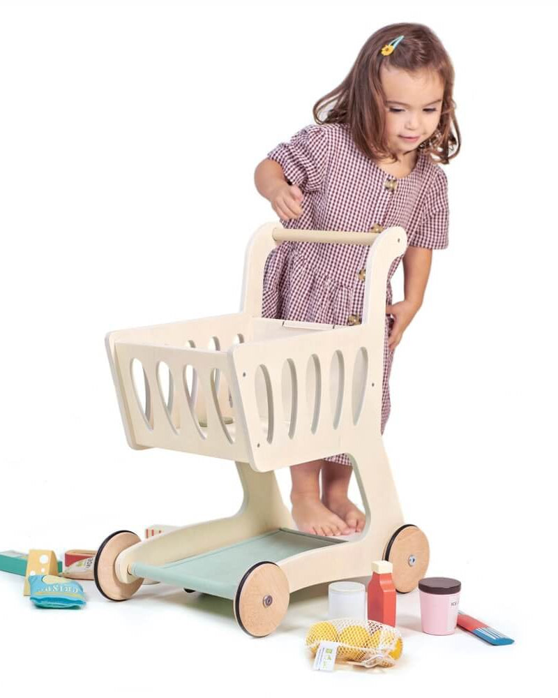 Chariot d'épicerie en bois - Jouets d'imitation - Boutique LeoLudo - Tender Leaf Toys