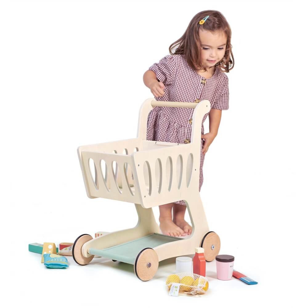 Chariot d'épicerie en bois - Jouets d'imitation - Boutique LeoLudo - Tender Leaf Toys