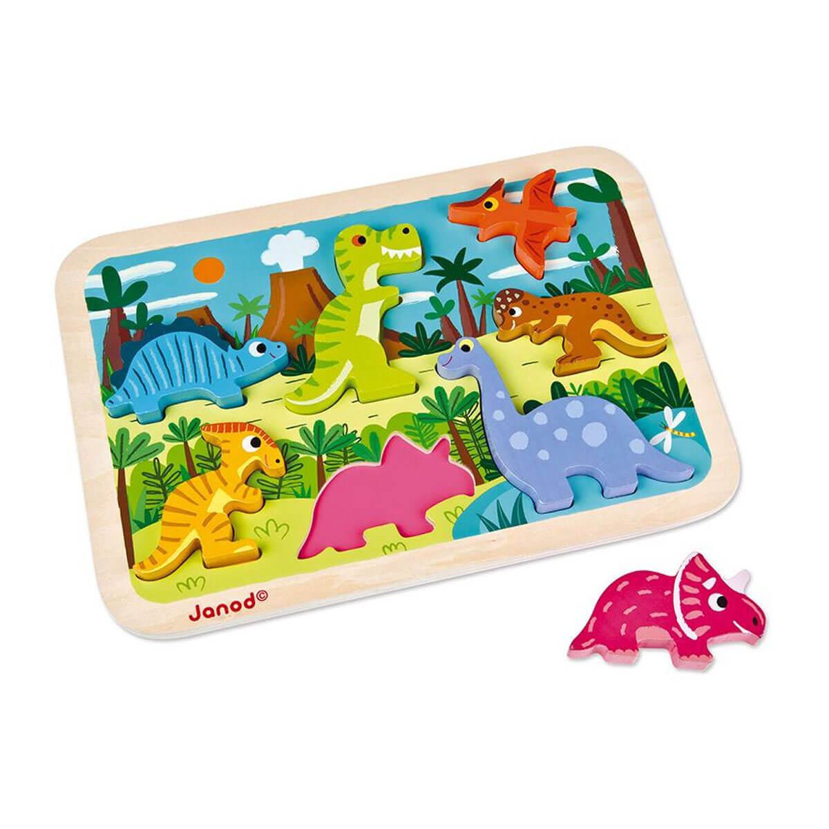 Chunky Puzzle - Dinosaures - Casse - têtes - Boutique LeoLudo - Janod