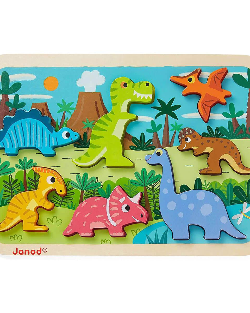 Chunky Puzzle - Dinosaures - Casse - têtes - Boutique LeoLudo - Janod