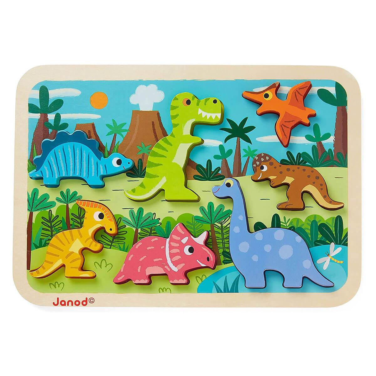 Chunky Puzzle - Dinosaures - Casse - têtes - Boutique LeoLudo - Janod