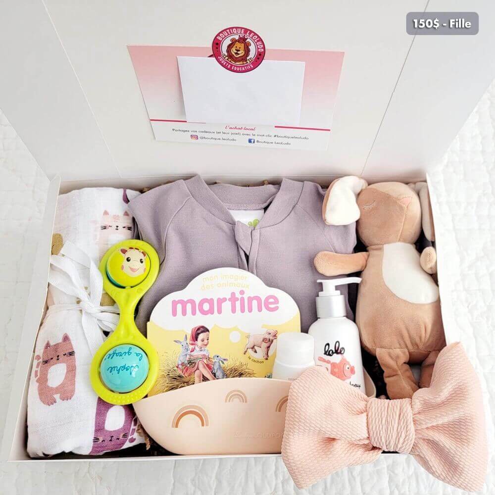 Coffret cadeau de naissance et shower de bébé - Ensembles cadeaux - Boutique LeoLudo - LeoLudo