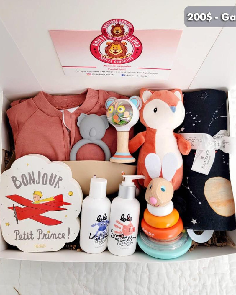 Coffret cadeau de naissance et shower de bébé - Ensembles cadeaux - Boutique LeoLudo - LeoLudo