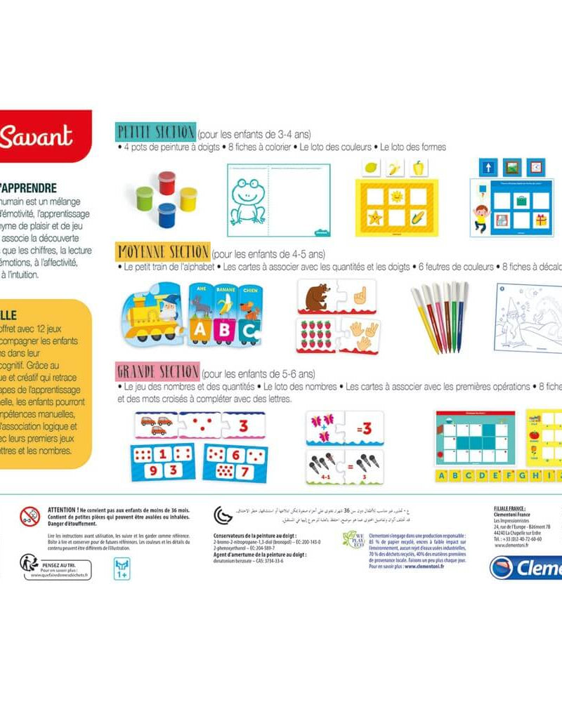 Coffret d'apprentissage - La maternelle (FR) - Jeux éducatifs - Boutique LeoLudo - Clementoni