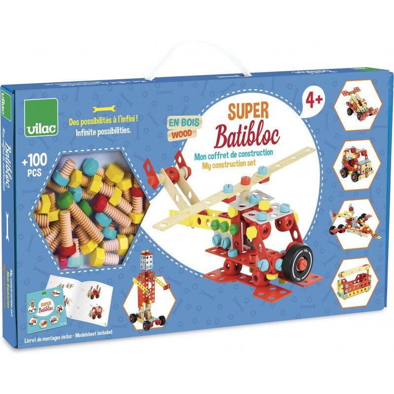 Coffret de construction - Super Batibloc (100 pcs) - Jeux de construction - Boutique LeoLudo - Vilac
