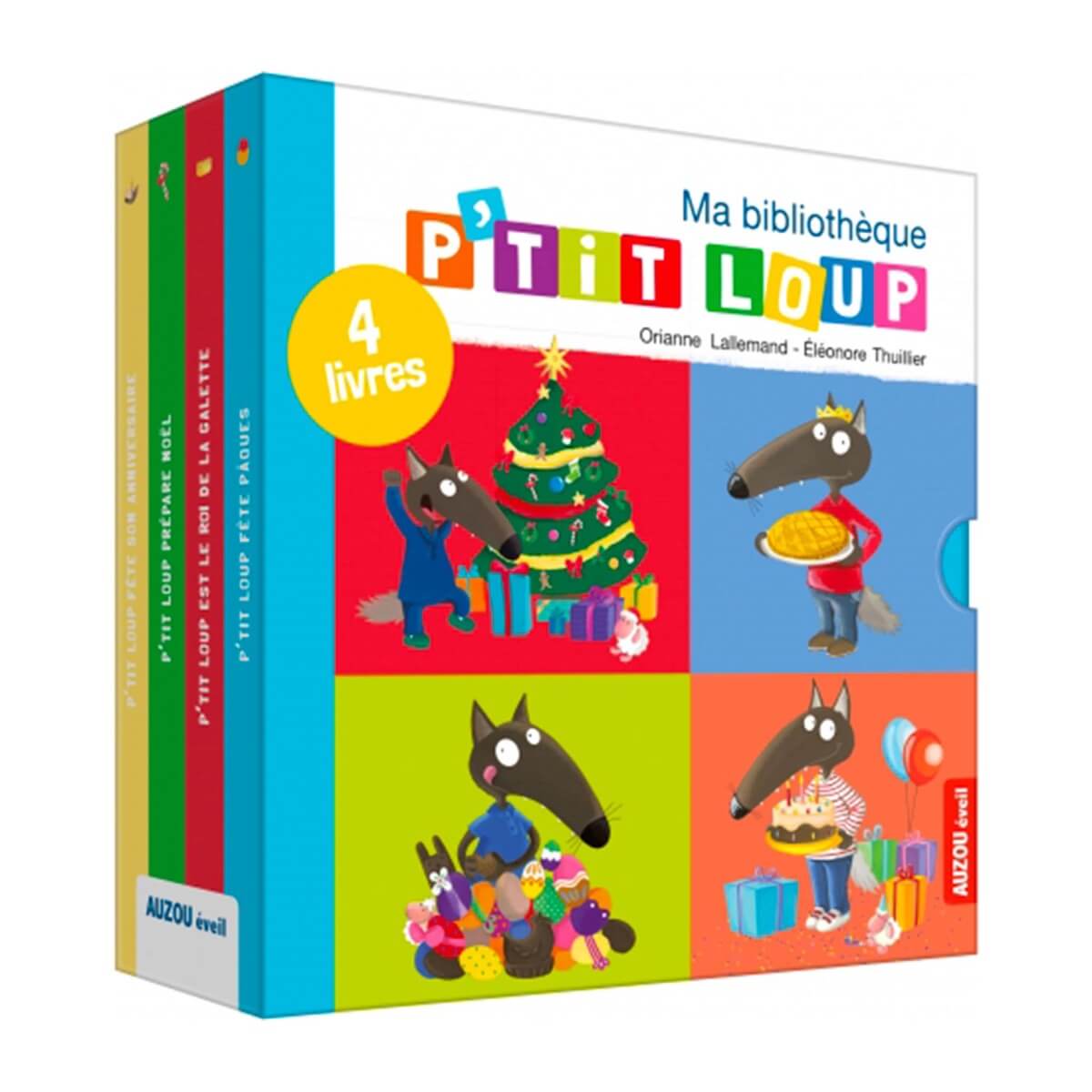Coffret Ma bibliothèque P'tit Loup (Noël, Galette, Pâques, Anniversaire) - Livres - Boutique LeoLudo - Auzou