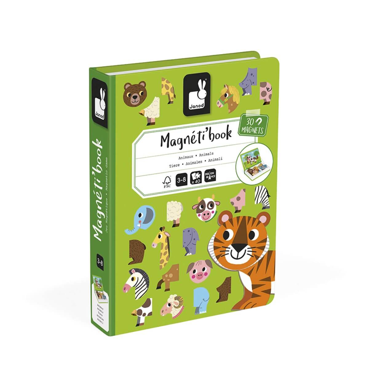 Coffret magnétique - Animaux (30 mcx) - Jeux magnétiques - Boutique LeoLudo - Janod