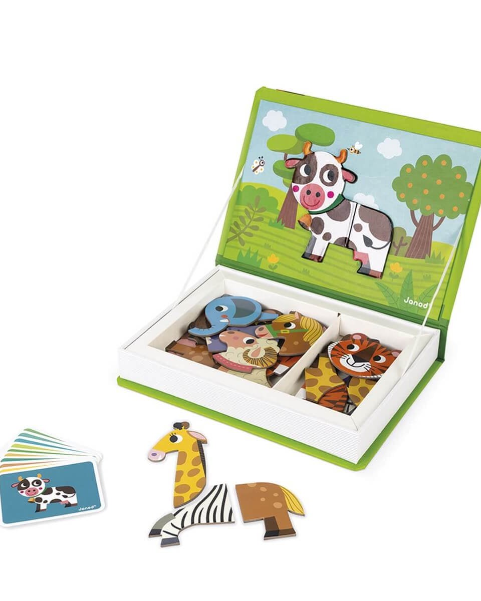 Coffret magnétique - Animaux (30 mcx) - Jeux magnétiques - Boutique LeoLudo - Janod