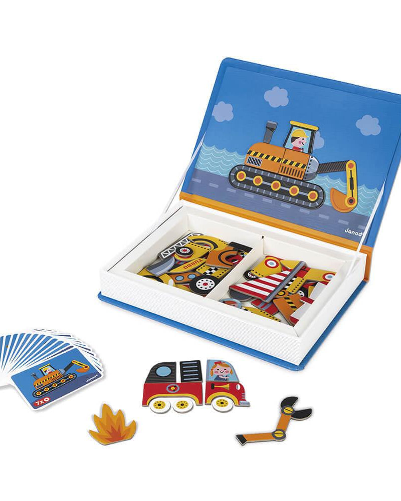 Coffret magnétique - Bolides (50 mcx) - Jeux magnétiques - Boutique LeoLudo - Janod