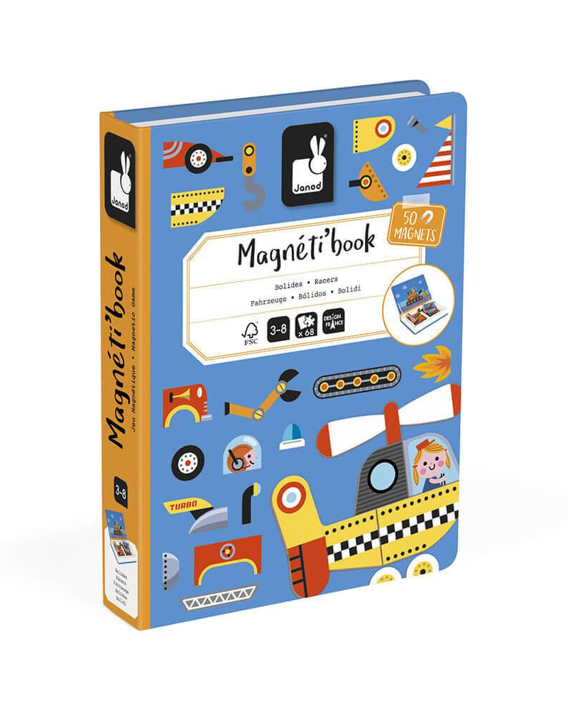 Coffret magnétique - Bolides (50 mcx) - Jeux magnétiques - Boutique LeoLudo - Janod