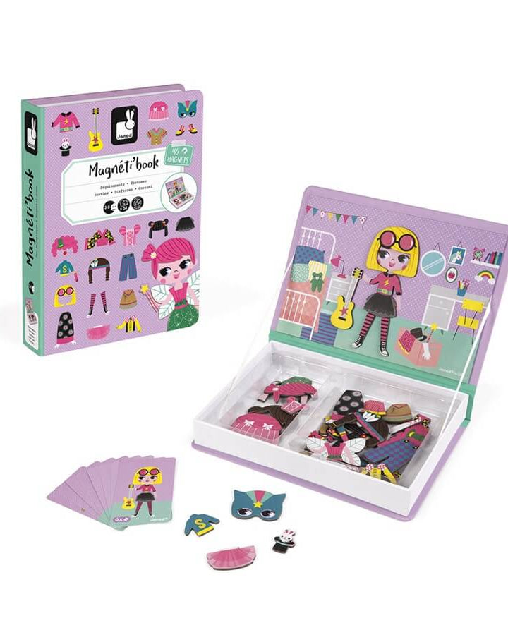 Coffret magnétique - Déguisement de filles (54 mcx) - Jeux magnétiques - Boutique LeoLudo - Janod