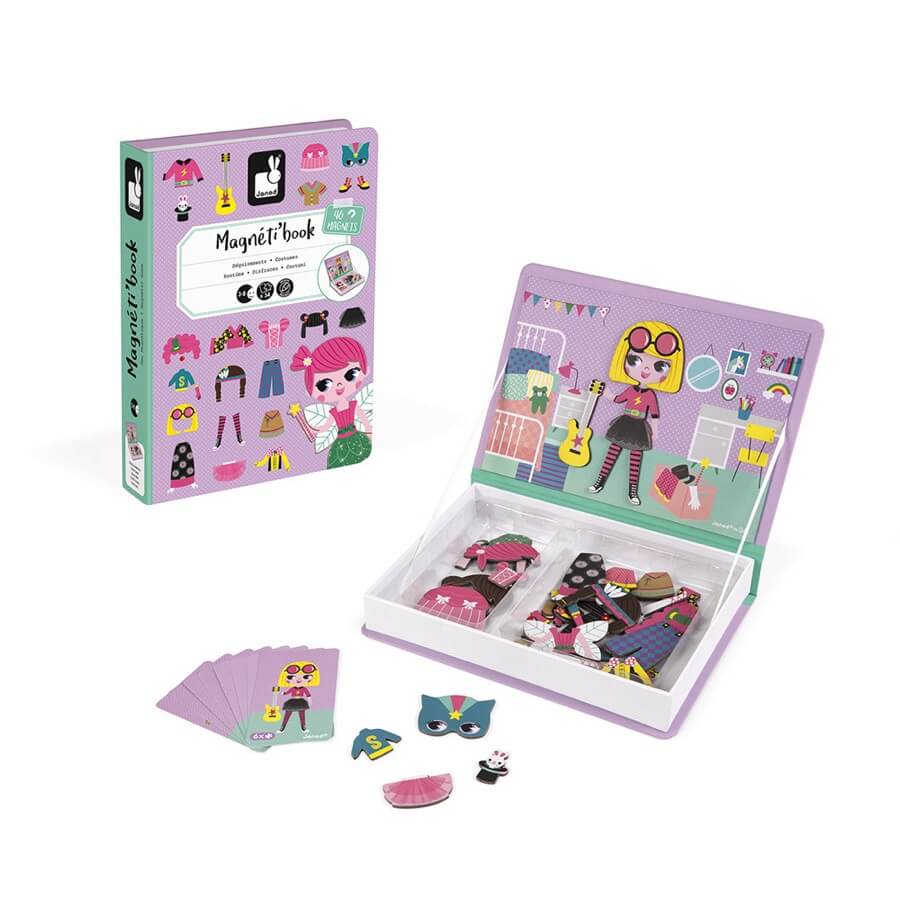 Coffret magnétique - Déguisement de filles (54 mcx) - Jeux magnétiques - Boutique LeoLudo - Janod