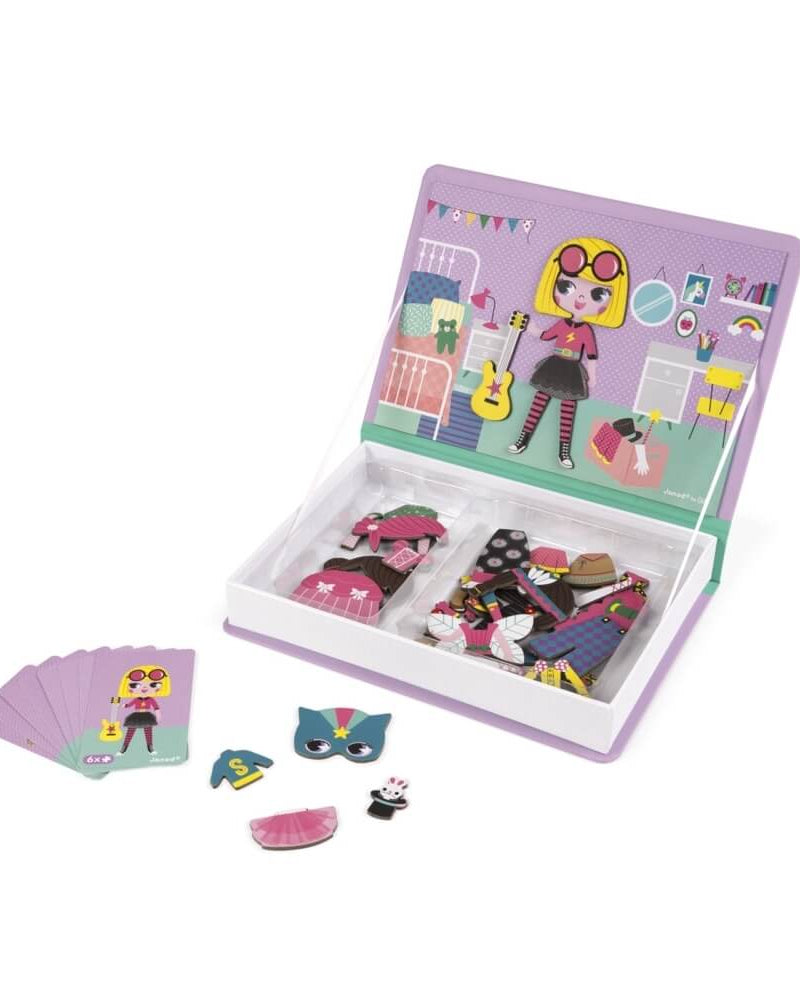 Coffret magnétique - Déguisement de filles (54 mcx) - Jeux magnétiques - Boutique LeoLudo - Janod