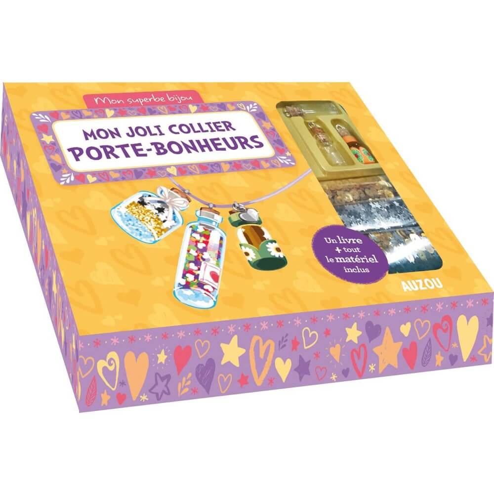 Coffret Mon joli collier porte-bonheur-Bricolage-Auzou-Boutique LeoLudo