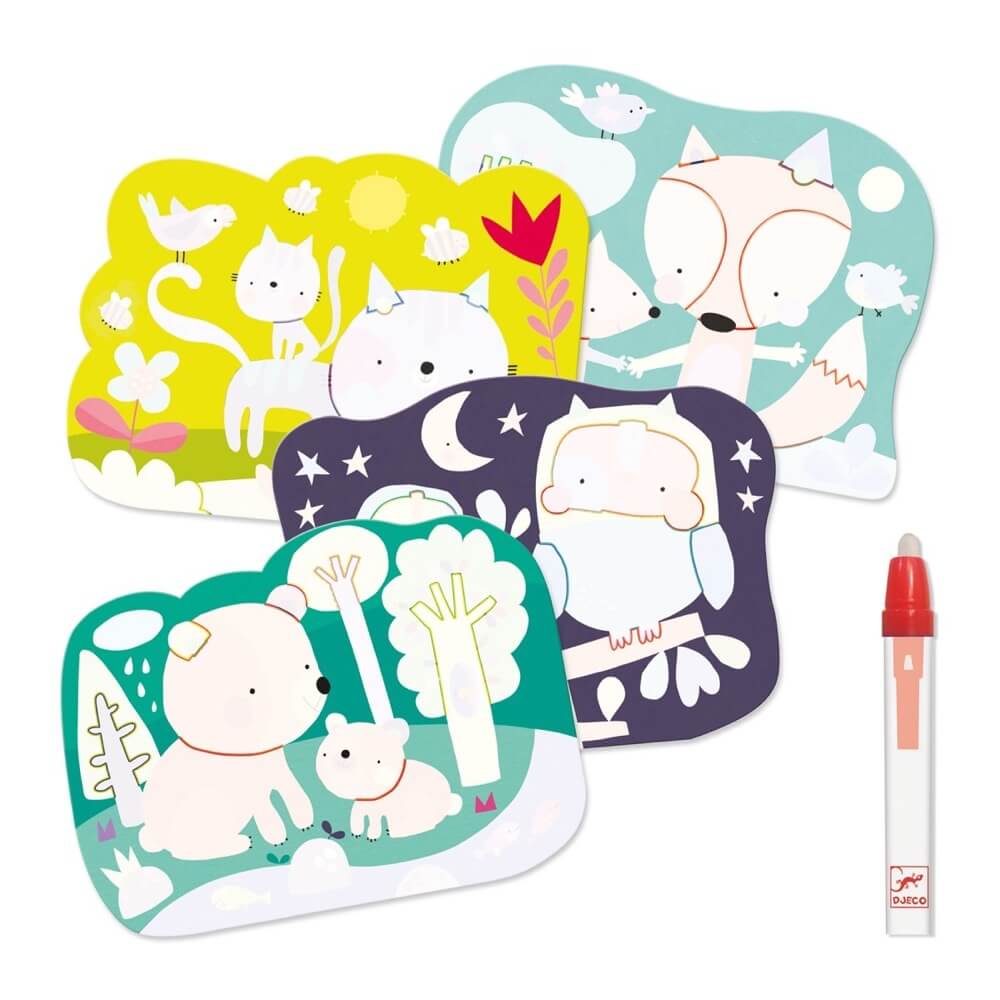 Coloriage à l'eau - Caché dans les bois - Art & bricolage - Boutique LeoLudo - Djeco