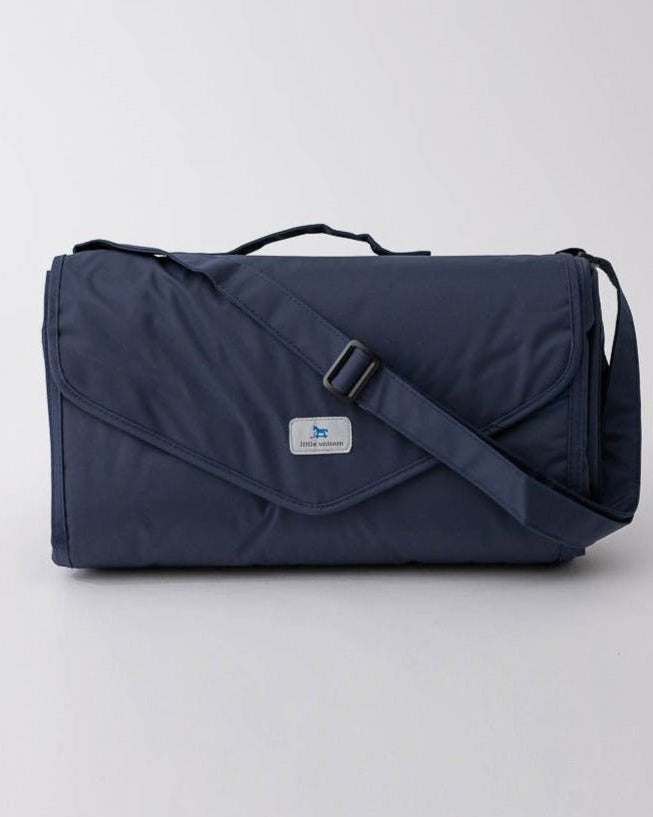 Couverture d'extérieur 5x5 pieds - Navy Plaid - Couvertures - Boutique LeoLudo - Little Unicorn