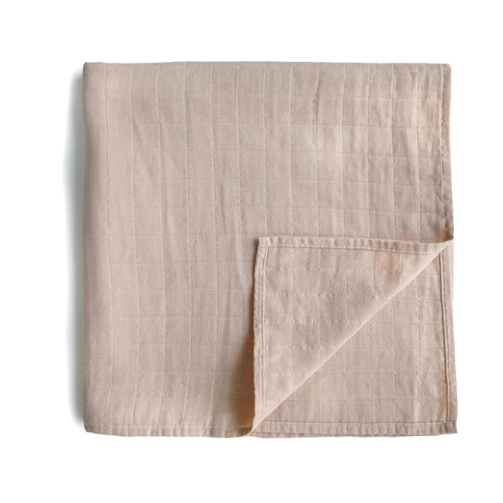 Couverture en mousseline de coton bio - Blush-Couvertures-Mushie-Boutique LeoLudo