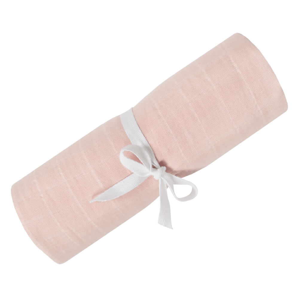 Couverture en mousseline de coton - Rose-Couvertures-Perlimpinpin-Boutique LeoLudo