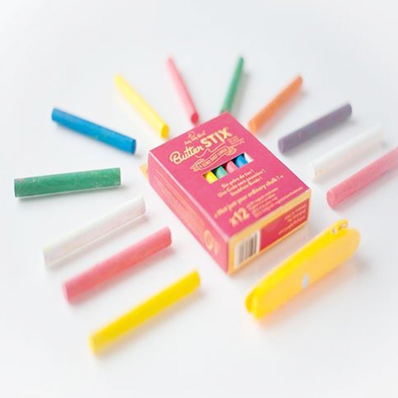Crayons Butterstix 12 couleurs avec porte-craie-Bricolage-Jaq Jaq Bird-Boutique LeoLudo