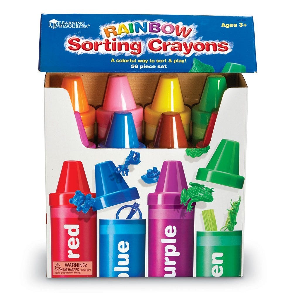 Crayons de triage arc - en - ciel - Jeux éducatifs - Boutique LeoLudo - Learning Resources