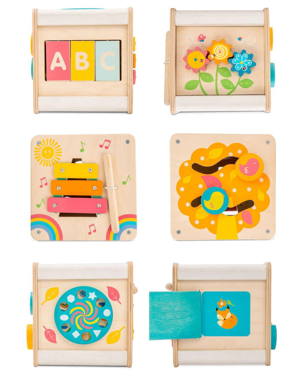 Cube d'activités Petilou - Jouets d'éveil - Boutique LeoLudo - Le Toy Van