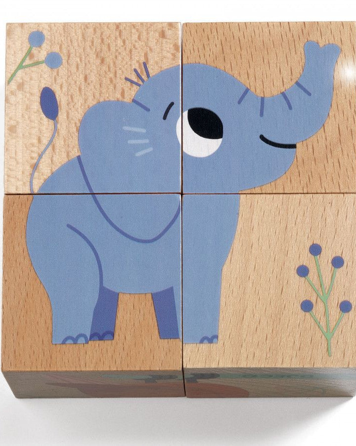 Cubes en bois Wild & Co - Jeux d'assemblage - Boutique LeoLudo - Djeco
