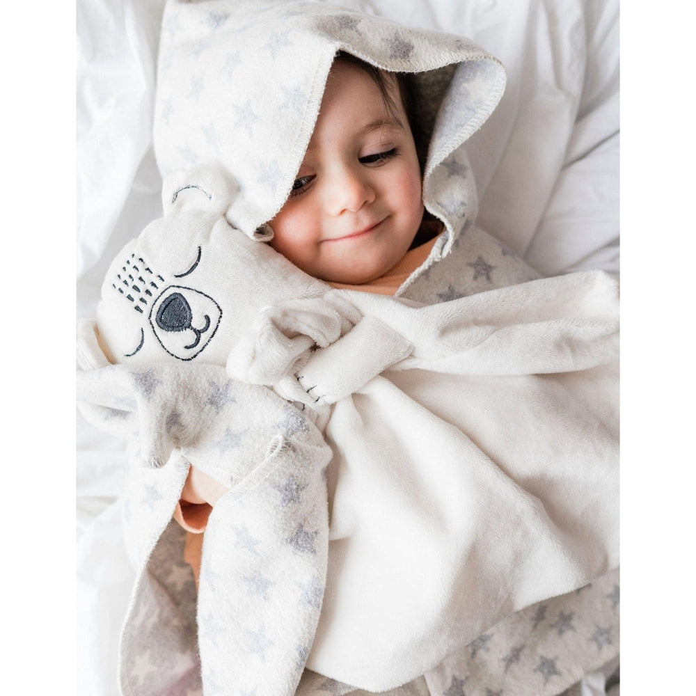 Doudou - Boris l'ours polaire-Veille sur toi-Boutique LeoLudo