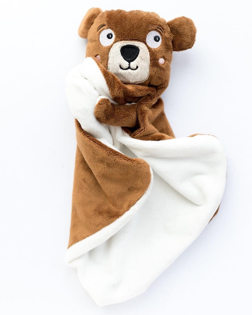Doudou Winston l'ours brun -Peluches- Boutique LeoLudo-Veille sur toi