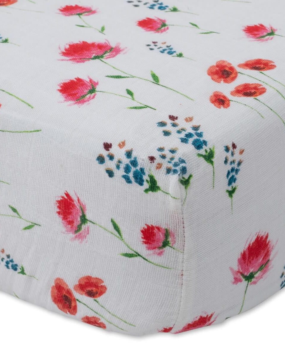 Drap contour en mousseline pour lit de bébé - Wild Mums - Literie - Boutique LeoLudo - Little Unicorn