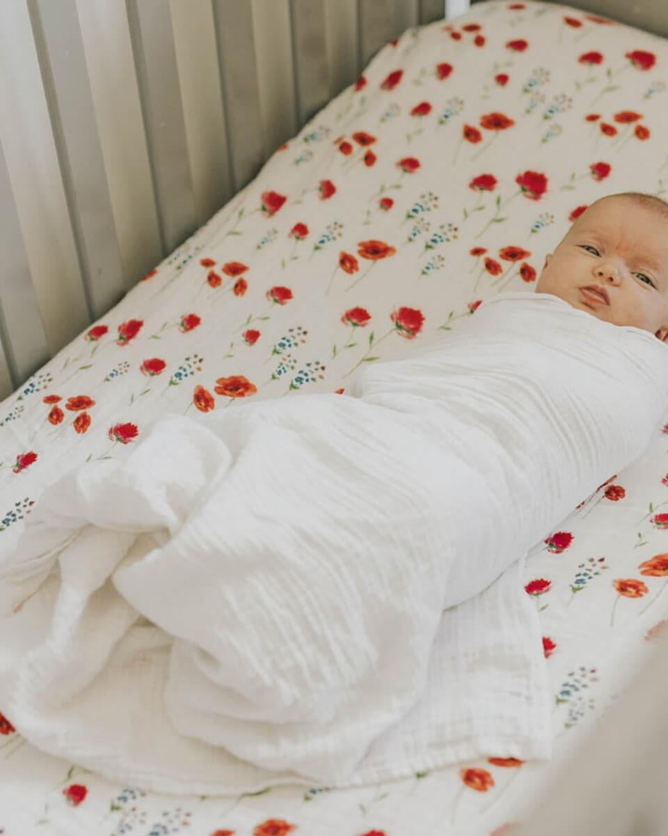 Drap contour en mousseline pour lit de bébé - Wild Mums - Literie - Boutique LeoLudo - Little Unicorn