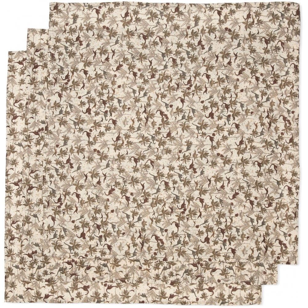 Ensemble 3 mousselines - Dino-Konges Slojd-Boutique LeoLudo