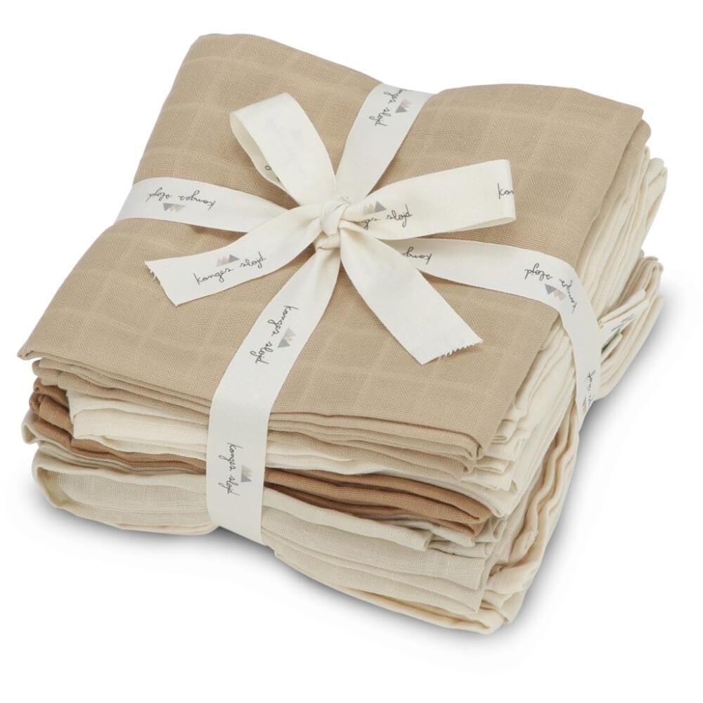 Ensemble de 10 mousselines - Tons doux-Couvertures-Konges Slojd-Boutique LeoLudo